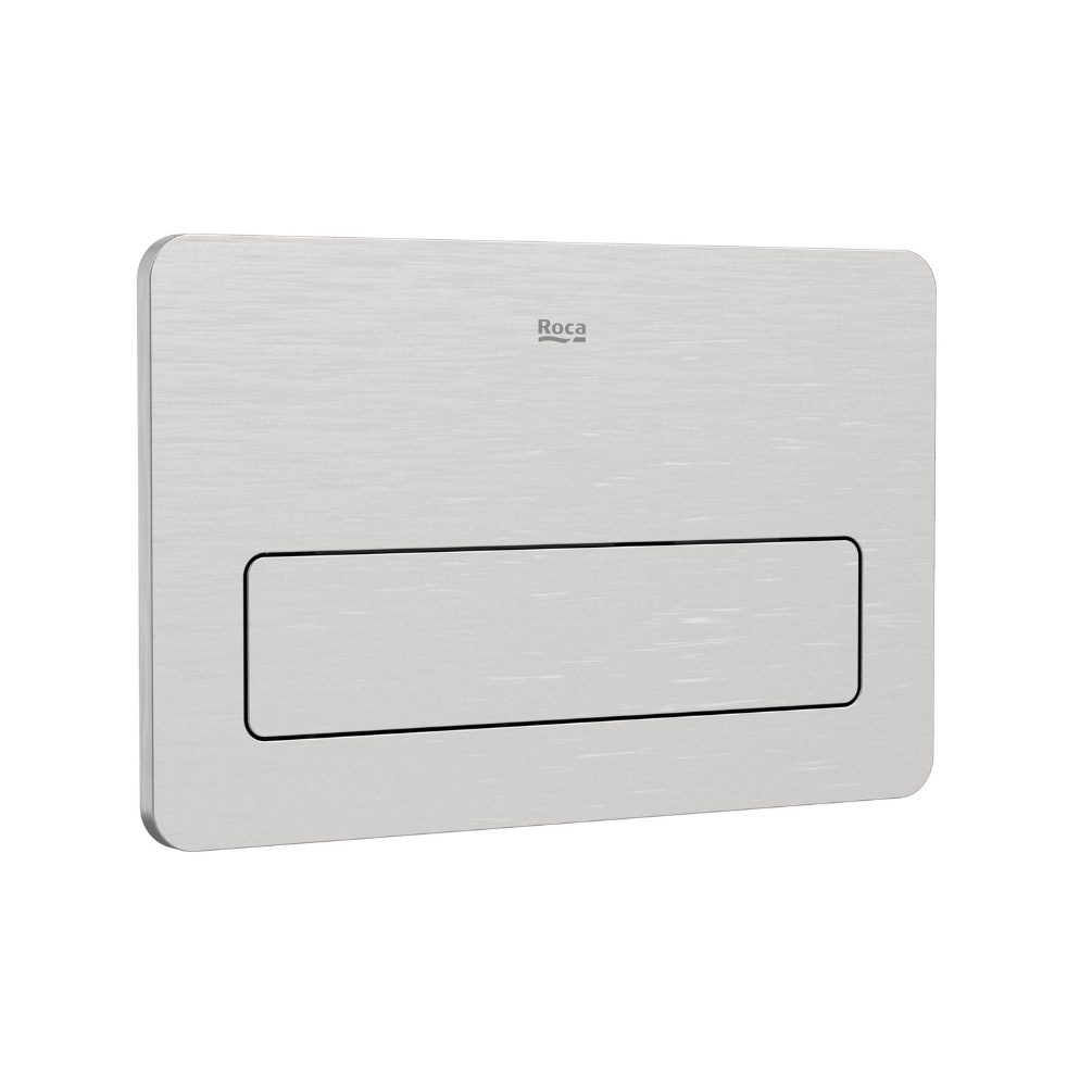 Cut out image of the Roca Duplo One PL3 Pro Stainless Steel Single Flush Plate